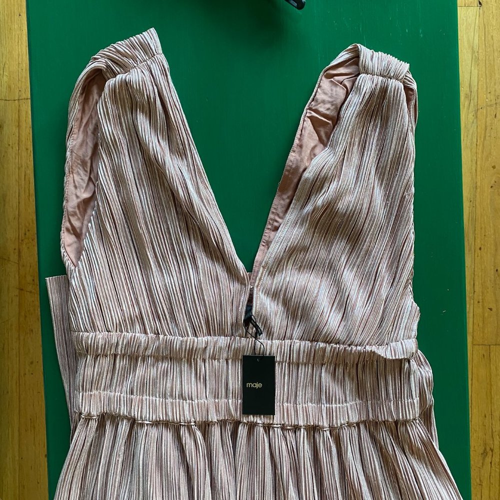 MAJE (NWT) - Rimalda Pink Metallic Gown - Picture 4 of 5